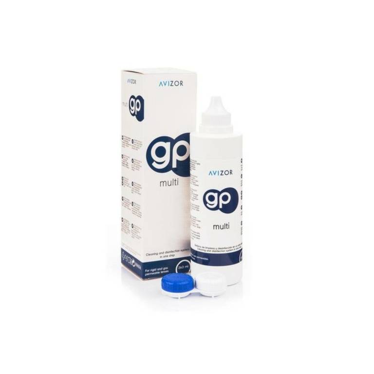 Multi GP 240 ml - Liquido limpiador de lentes duros